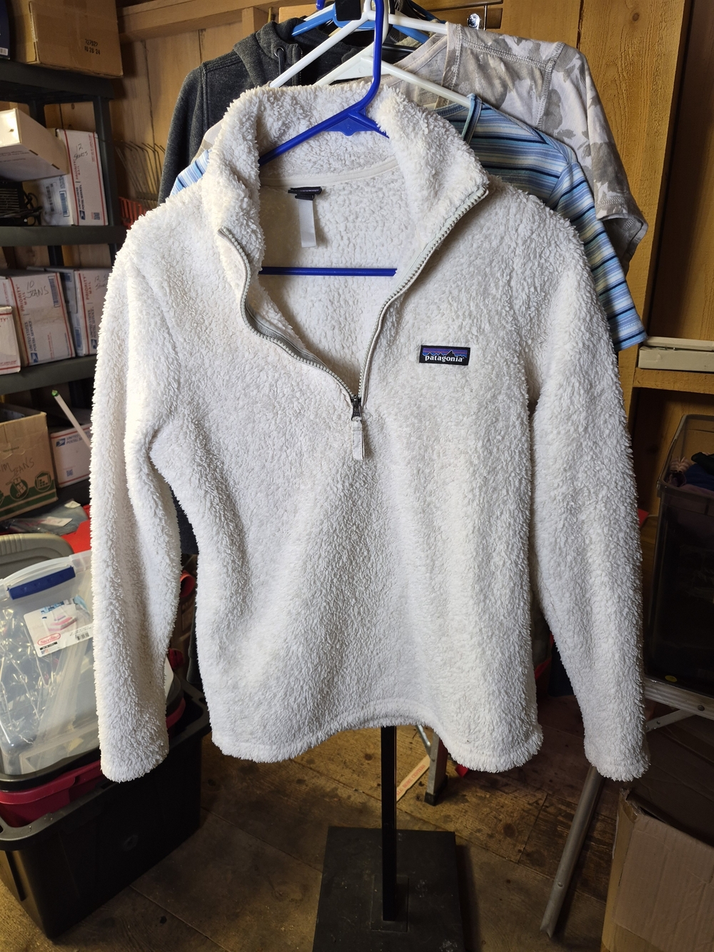 Patagonia Cream Women's Half-Zip Fleece Pullover Bin 57